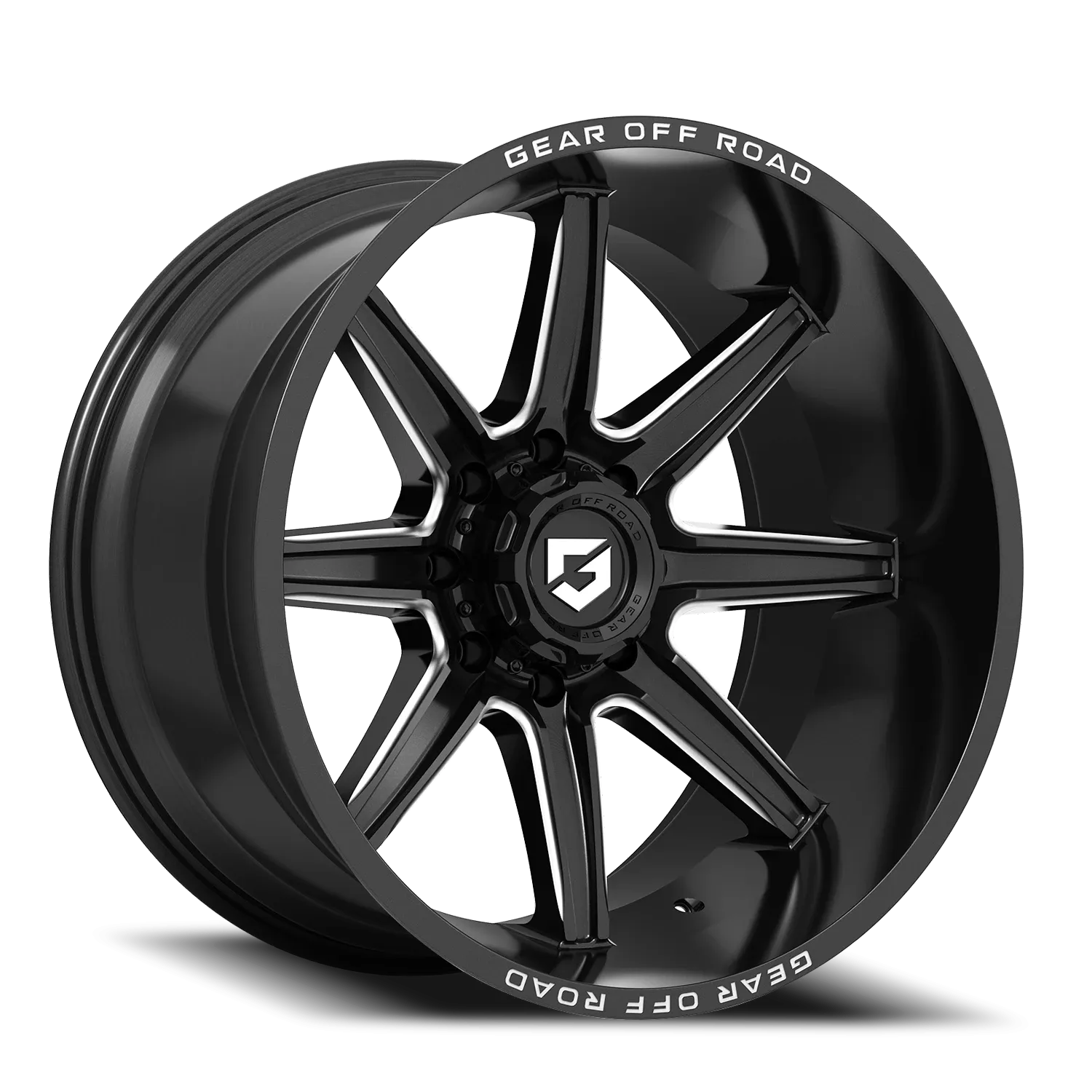 GEAR OFF ROAD 765B 20X10 GLOSS BLACK/MILLED ACCENTS